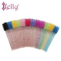 Shiny Disposable Micro Eyelash Brushes Crystal Mascara Applicator 50Pcs/pack Eye Lashes Extension Mascara Wands