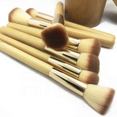 maquiagem vegan cosmetics 2019 natural bamboo make up brushes